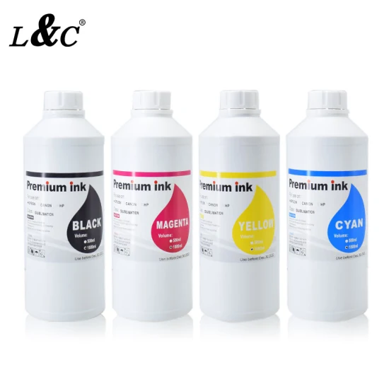 L&C Mayorista de tinta de impresión por sublimación personalizada Tinta de sublimación para Epson L200 F6370 Et1110 Et15000 3150 3800 4800